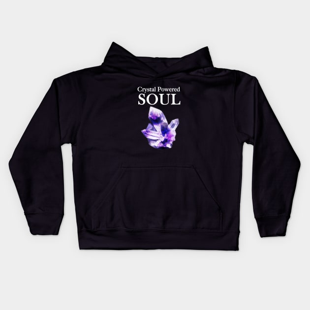 Crystal Powered Soul Kids Hoodie by mediatrixter